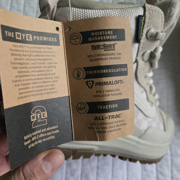 Vans Ultrarange Exo Hi Mte 2 Women Size 5 Checkerboard Birch Tan 012026 - Picture 4 of 10